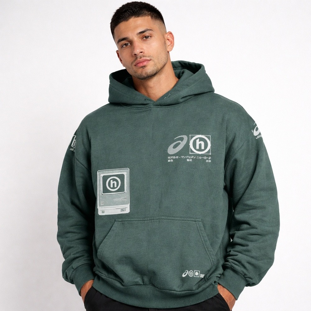 Hidden NY x Aesics Mens Hoodie Pullover Secret Release Pop Up Exclusive Size L